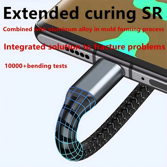 Câble USB 3-en-1 – Charge Rapide Multi-Appareils (iPhone / Android / USB-C)