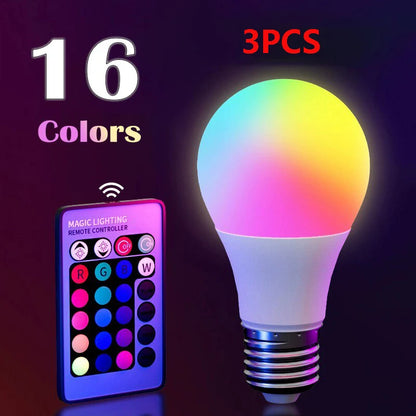 Ampoule LED RGB Intelligente 16 Couleurs – Ambiance Personnalisée